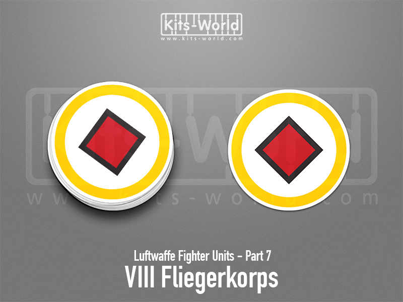 Kitsworld SAV Sticker - Luftwaffe Fighter Units - VIII Fliegerkorps W:100mm x H:100mm 
